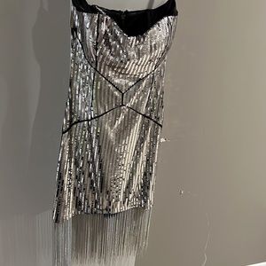NYE Bebe Flapper Sequin Dress